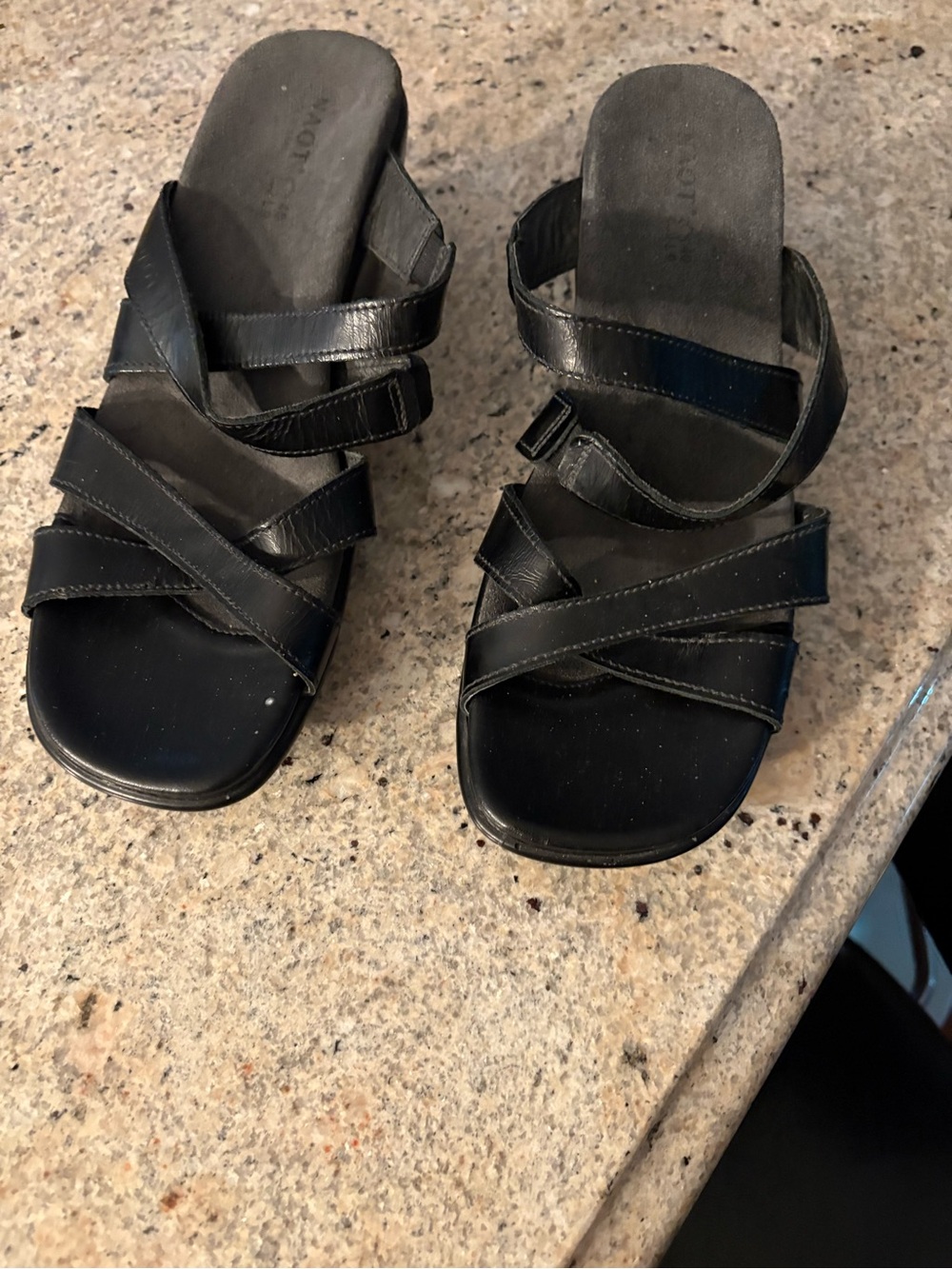 NAOT BLACK SLIP ON SANDAL WORE ONE TIME ONLY